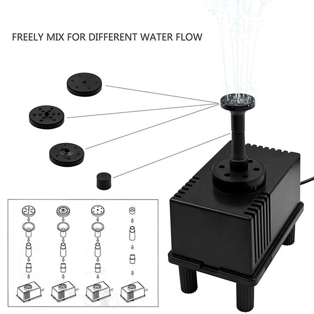 Solar Powered Water Pump Pond Garden Submersible Fountains