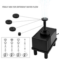 Thumbnail for Solar Powered Water Pump Pond Garden Submersible Fountains