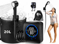 Thumbnail for Portable Camping Shower Kit with Folding Bucket
