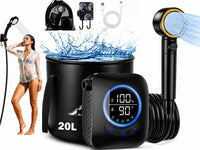 Thumbnail for Portable Camping Shower Kit with Folding Bucket