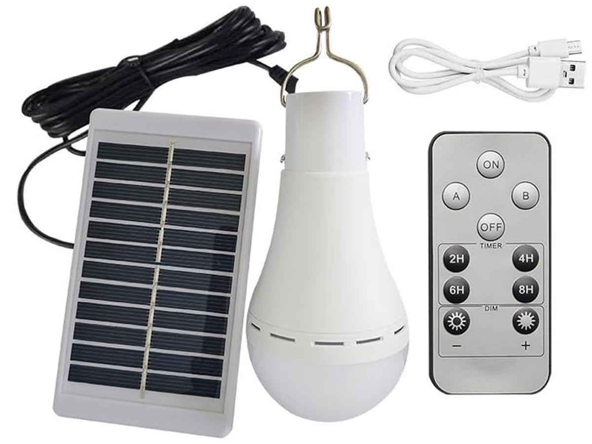 Camping Solar Light Bulb Outdoor Rechargeable LED