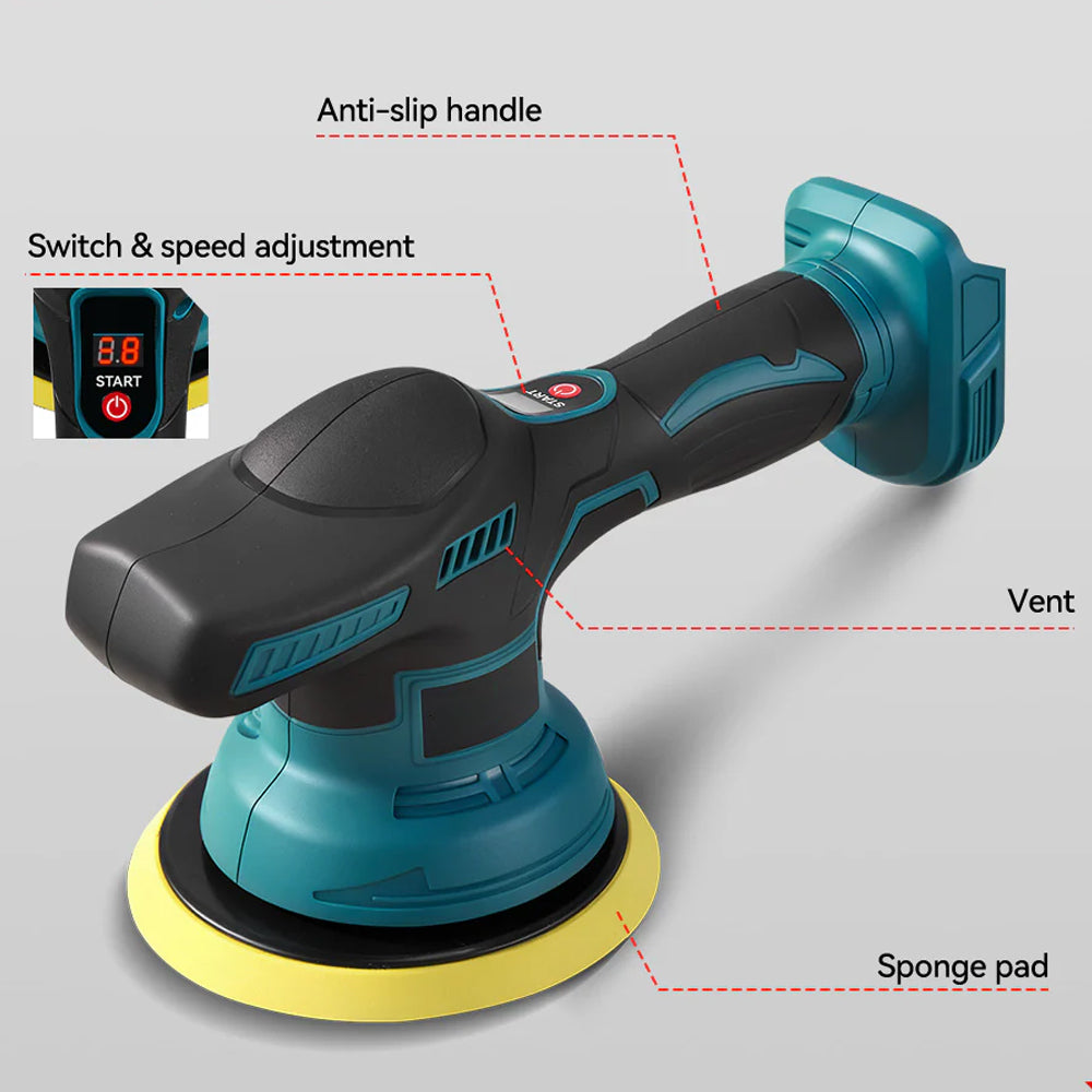 18V Cordless Rotary Polisher Buffer Sander Fits Makita Battery