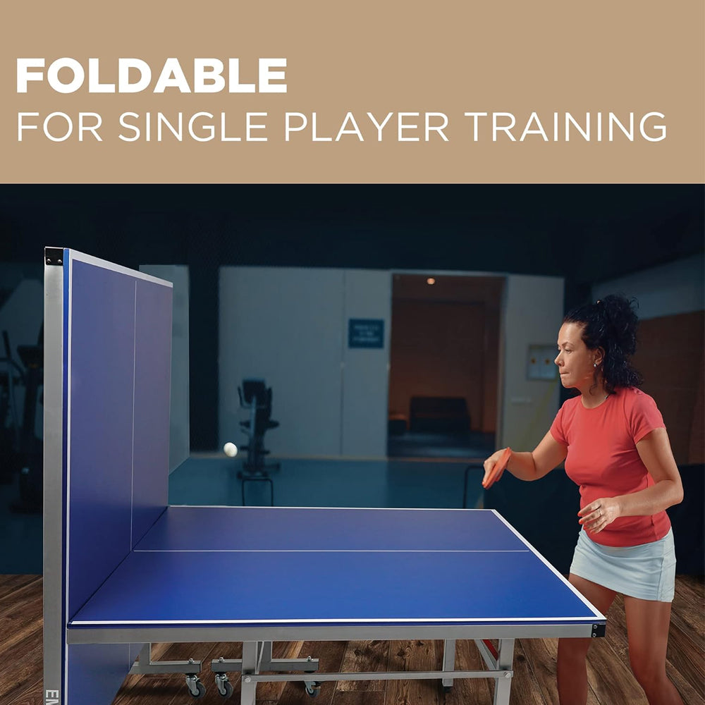 16mm Full Sized Foldable Indoor Table Tennis Table with Accessories