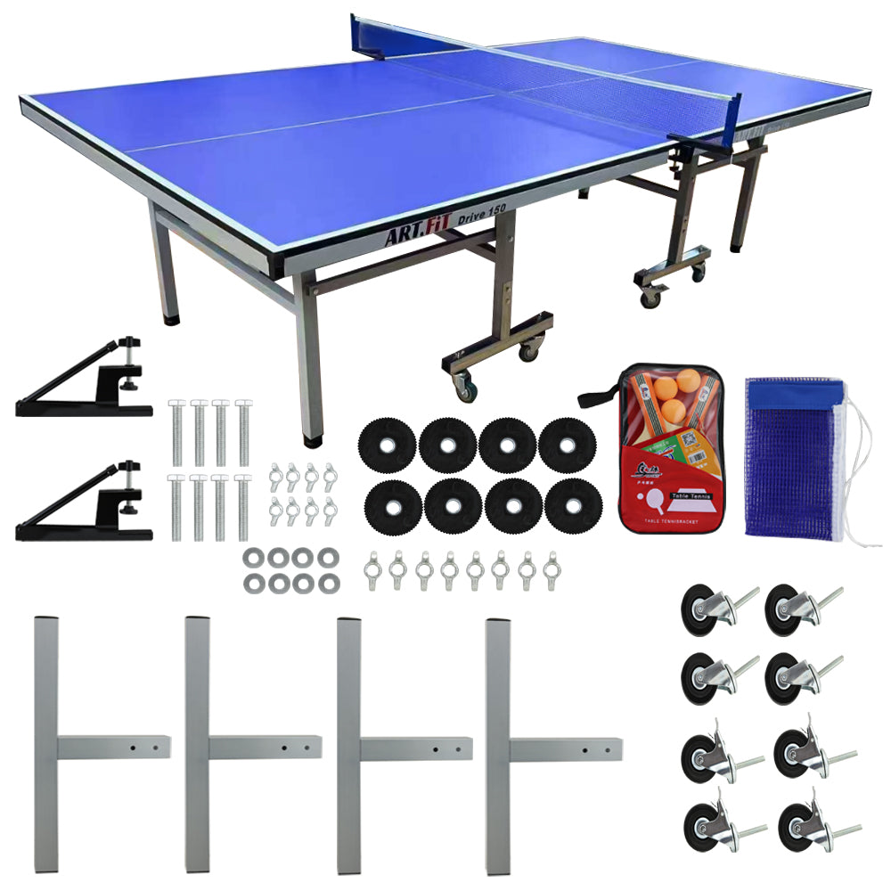 16mm Full Sized Foldable Indoor Table Tennis Table with Accessories