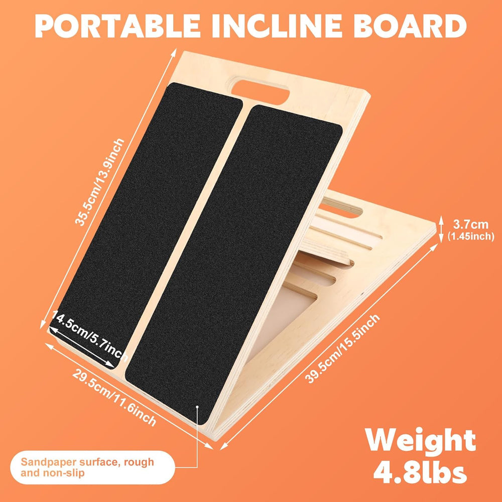 Adjustable Wooden Slant Board for Calf Stretching