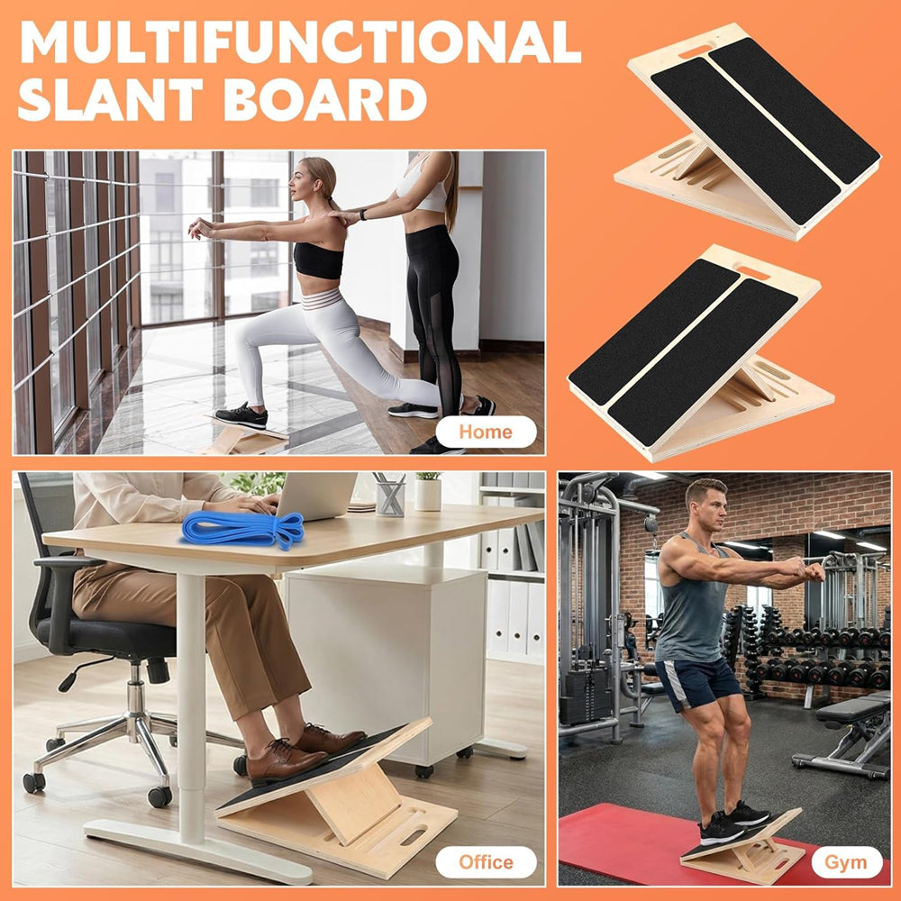 Adjustable Wooden Slant Board for Calf Stretching