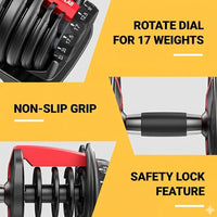 Thumbnail for Adjustable Dumbbells 40Kg 2PCS Set