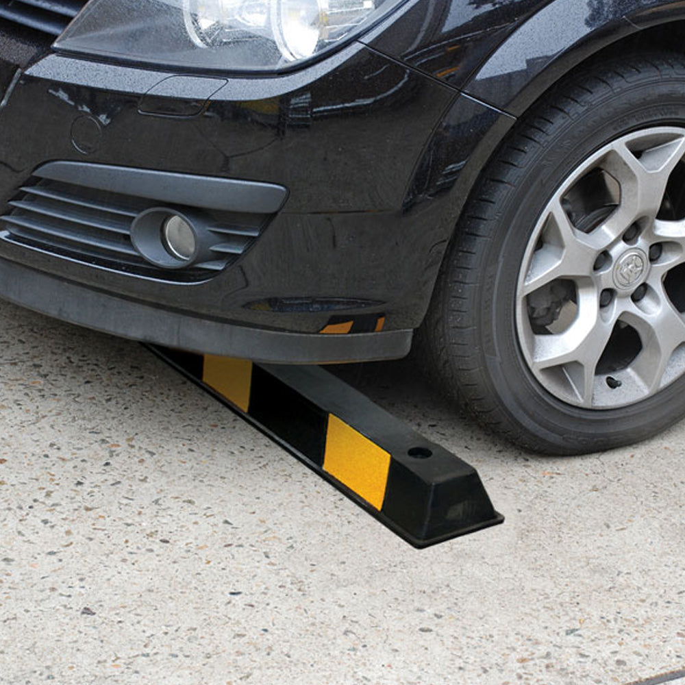 Wheel Stop – Rubber Vehicle Parking 1650mm (L) Black/Yellow