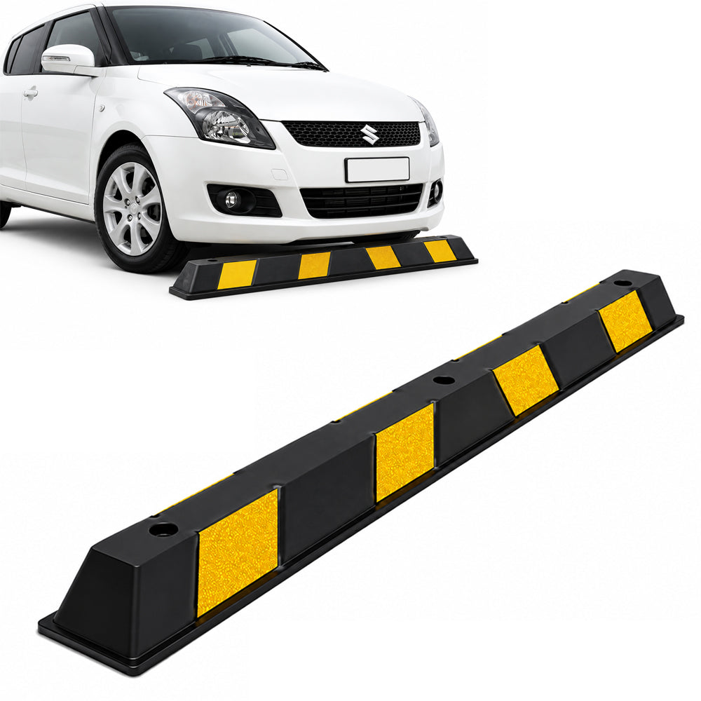 Wheel Stop – Rubber Vehicle Parking 1650mm (L) Black/Yellow
