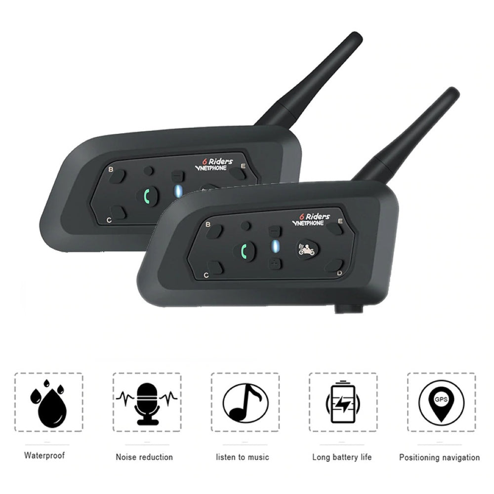 Motorcycle intercom headset with multi-rider connection feature