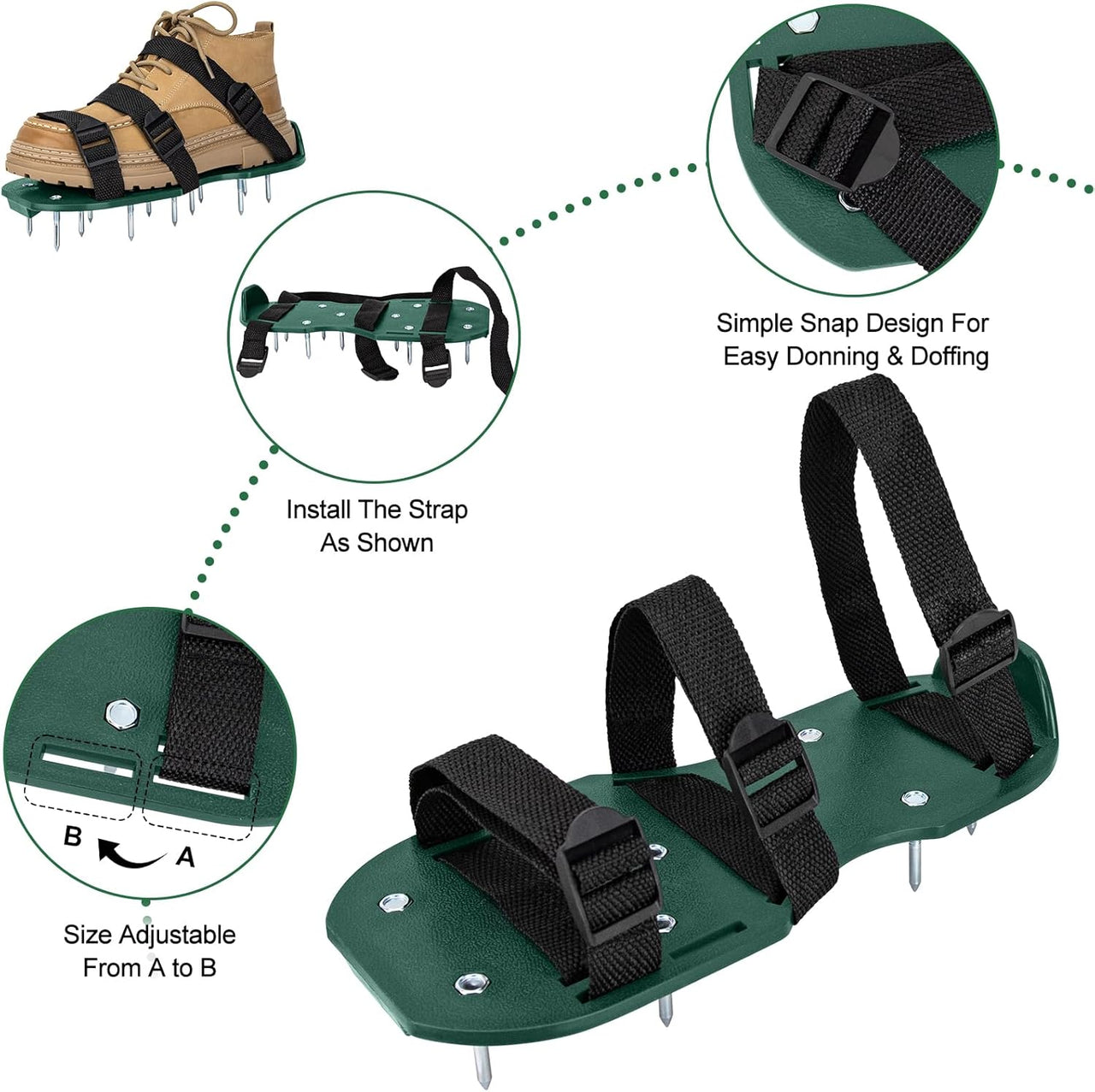 Garden Lawn Aerator Spike Shoes