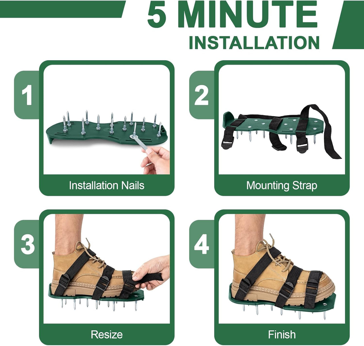 Garden Lawn Aerator Spike Shoes