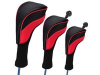 Thumbnail for 3pcs Golf Club Head Covers for Driver and Fairway Woods, Golf Accessories(Red&Black)