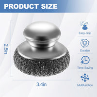 Thumbnail for 8PCS Steel Wool Scrubber Set with 2 Handles