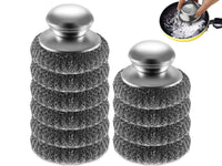 Thumbnail for 8PCS Steel Wool Scrubber Set with 2 Handles