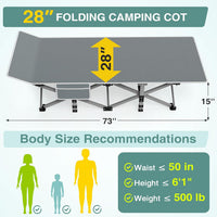 Thumbnail for Foldable Camping Bed with Mattress