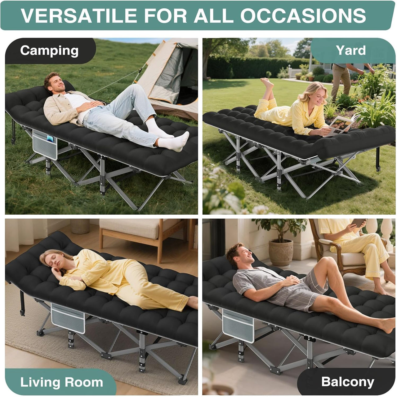 Foldable Camping Bed with Mattress