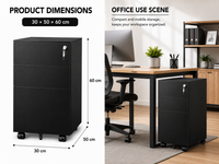 Thumbnail for Office Filing Cabinet with Wheels