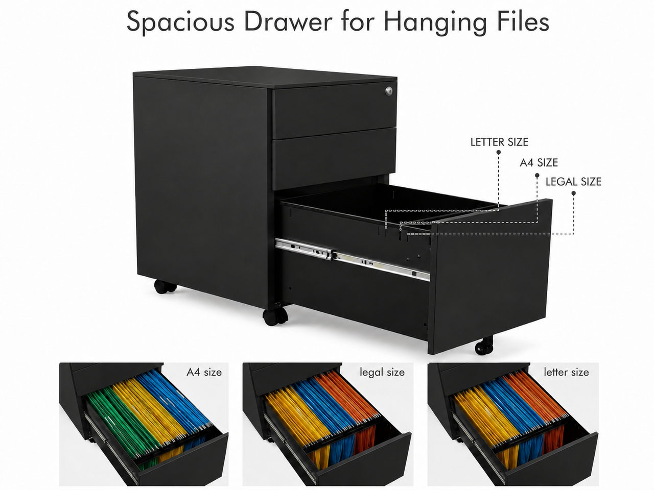 Office Filing Cabinet with Wheels