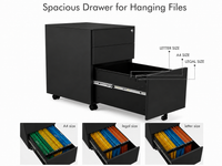 Thumbnail for Office Filing Cabinet with Wheels