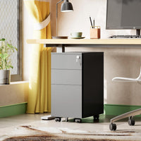 Thumbnail for Office Filing Cabinet with Wheels, Lock File Organiser