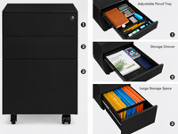 Thumbnail for Office Filing Cabinet with Wheels