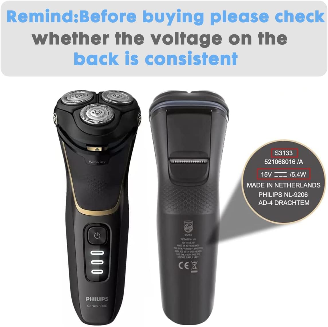 Philips Shaver Charger Replacement