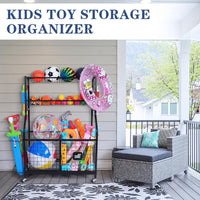 Thumbnail for Sports Equipment Garage Organizer Rolling Ball Storage Rack