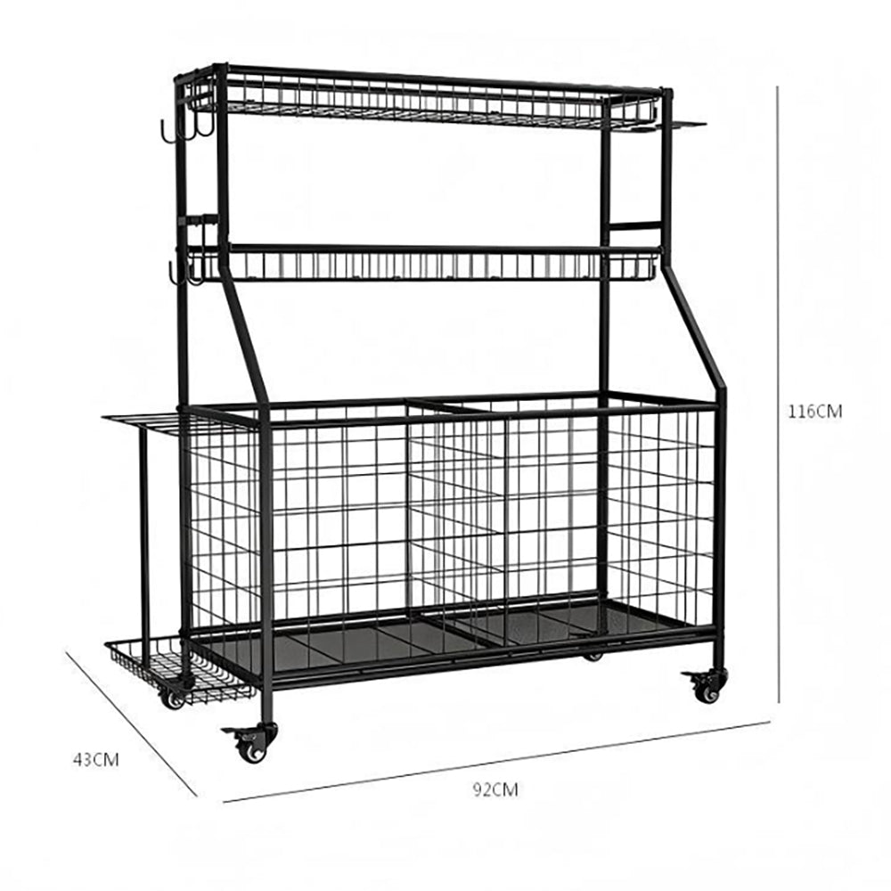 Sports Equipment Garage Organizer Rolling Ball Storage Rack