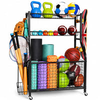 Thumbnail for Sports Equipment Garage Organizer Rolling Ball Storage Rack
