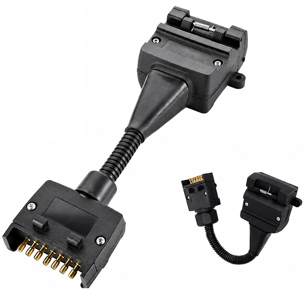7 Pin Male to 12 Pin Flat Female Trailer Adapter Caravan Connector