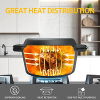 Thumbnail for Cast Iron Dutch Oven 2 in 1 Cast Iron Dutch Oven Skillet Lid Set