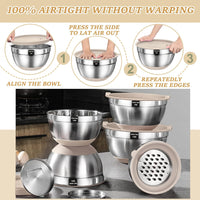 Thumbnail for Stainless Steel Mixing Bowl Set 26 Pcs