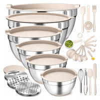 Thumbnail for Stainless Steel Mixing Bowl Set 26 Pcs