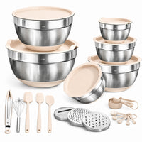 Thumbnail for Stainless Steel Mixing Bowl Set 26 Pcs