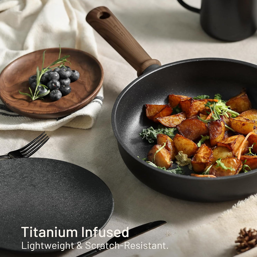 16 Piece Titanium Nonstick Cookware Set Kitchen Pots and Pans Set