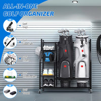Thumbnail for Golf Bag Holder Organizer Rack