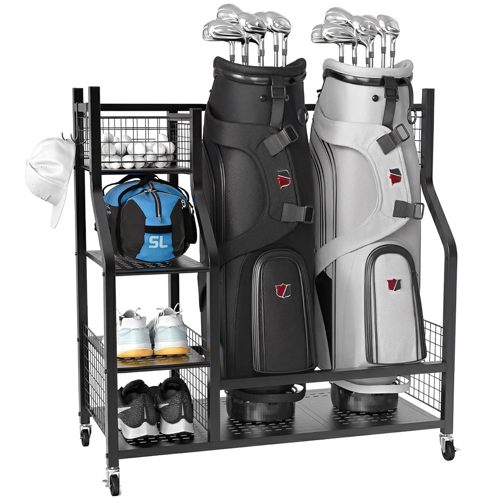 Golf Bag Holder Organizer Rack