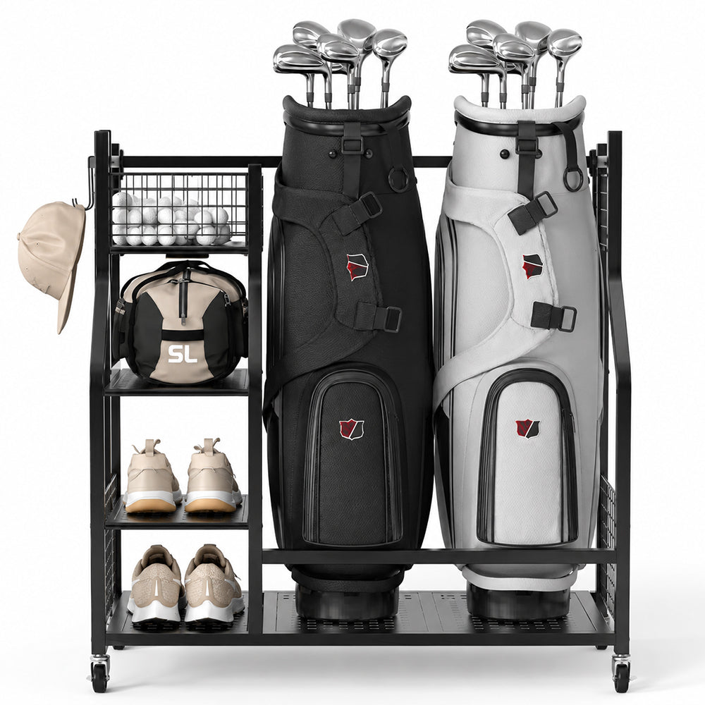 Golf Bag Holder Organizer Rack