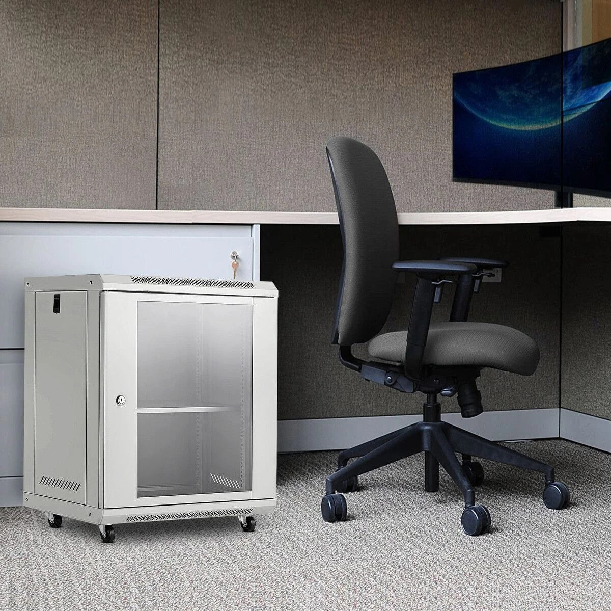 12U Cabinet Server Network Data Rack Wall Mount