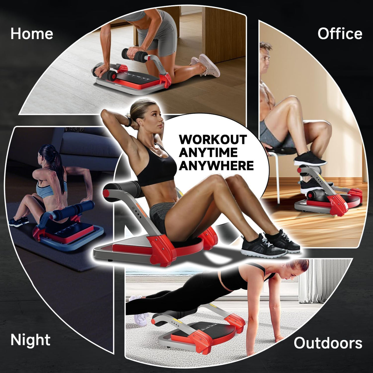 Adjustable Ab Trainer with 3 Resistance Levels