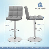 Thumbnail for Bar Stool Height Adjustable Bar Stool Set of 2pcs