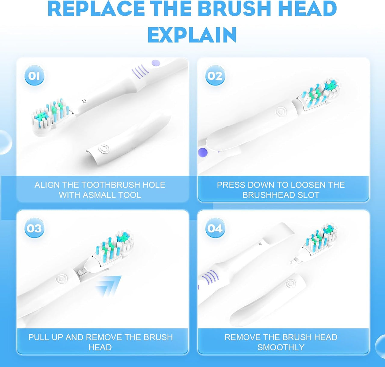 16Pcs Dual Toothbrush Accessories Electric Brush Heads for Oral-B 3733 4732 4734
