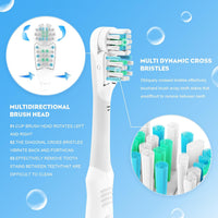 Thumbnail for 16Pcs Dual Toothbrush Accessories Electric Brush Heads for Oral-B 3733 4732 4734