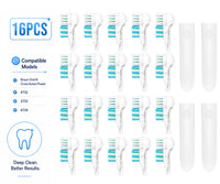 Thumbnail for 16Pcs Dual Toothbrush Accessories Electric Brush Heads for Oral-B 3733 4732 4734