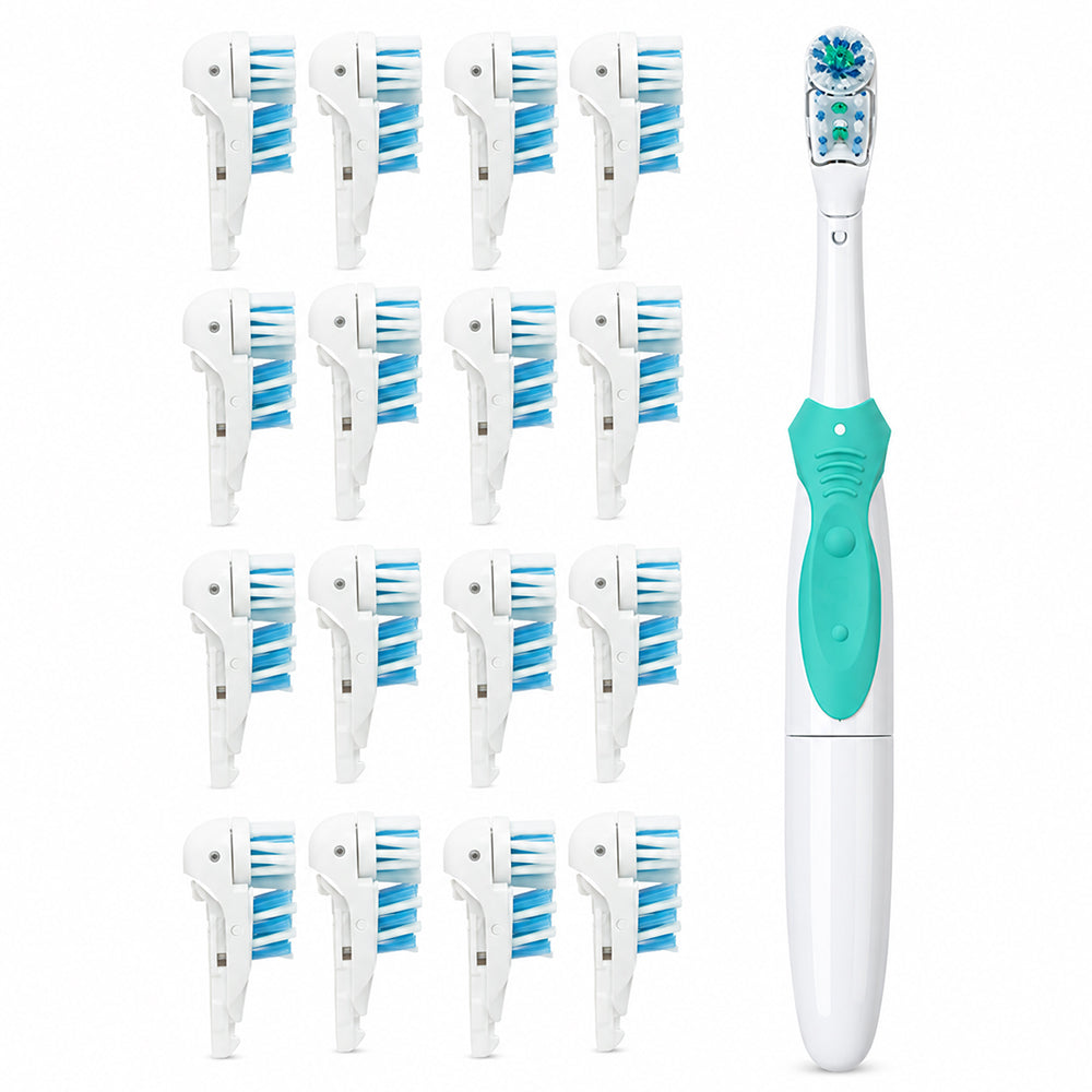 16Pcs Dual Toothbrush Accessories Electric Brush Heads for Oral-B 3733 4732 4734