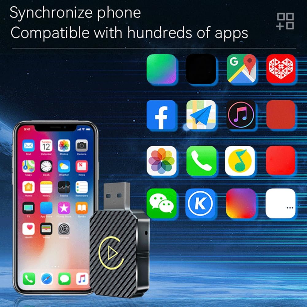 Wireless Apple Carplay Adapter Android Auto Adapter USB Car Dongle Connect Box