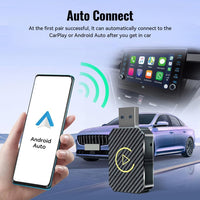 Thumbnail for Wireless Apple Carplay Adapter Android Auto Adapter USB Car Dongle Connect Box