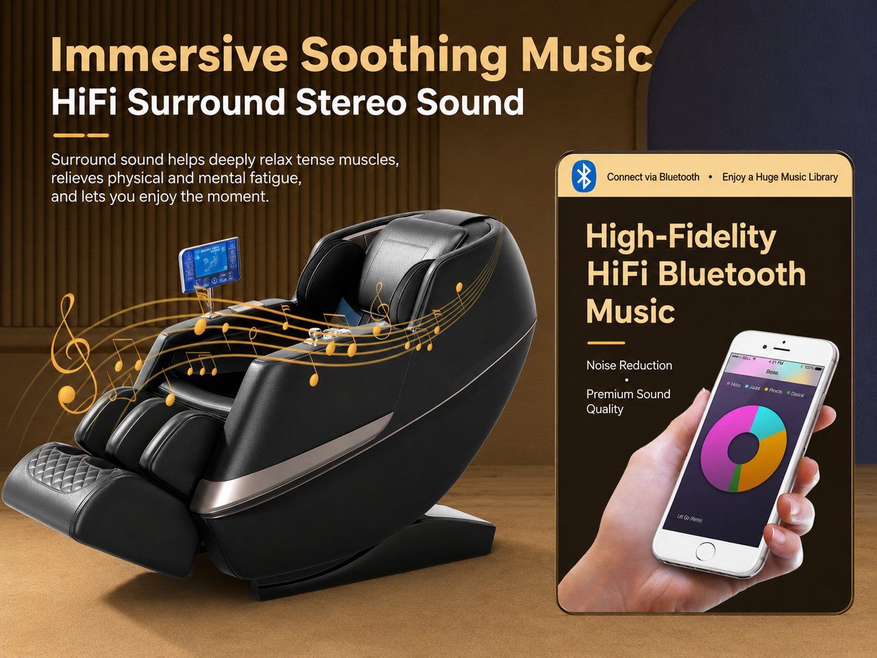 4D Zero-Gravity SL-Track Massage Recliner Chair