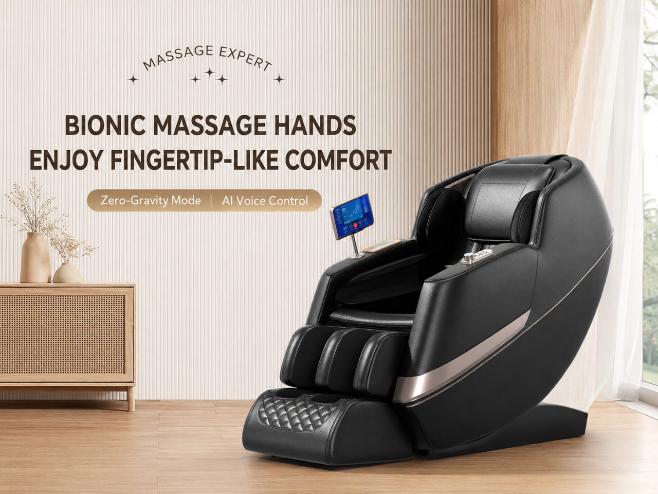 4D Zero-Gravity SL-Track Massage Recliner Chair
